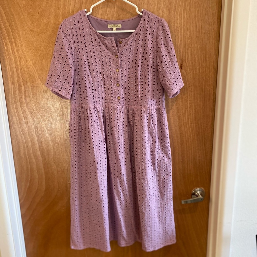 Called to Surf purple eyelet dress